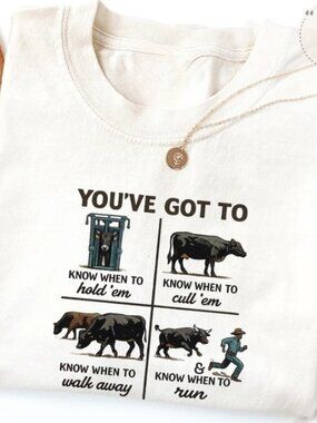 Know When to Hold 'Em Shirt, Cow Ranch Humor Tee